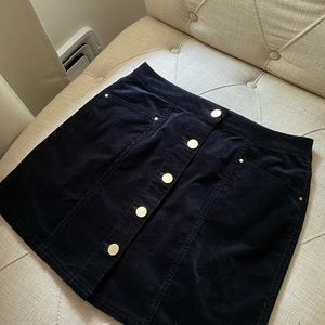 Maison Jules Black Velveteen Skirt